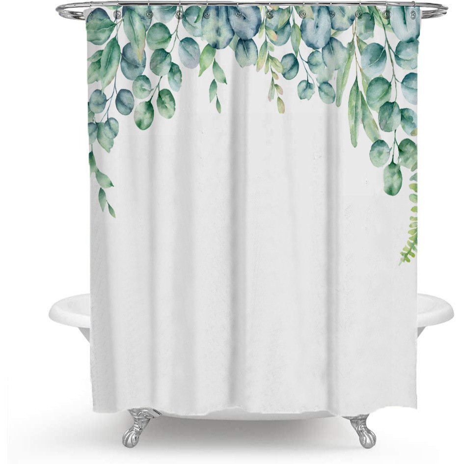 Color Floral Plant Shower Curtain Bathroom Curtain Polyester - Image 5